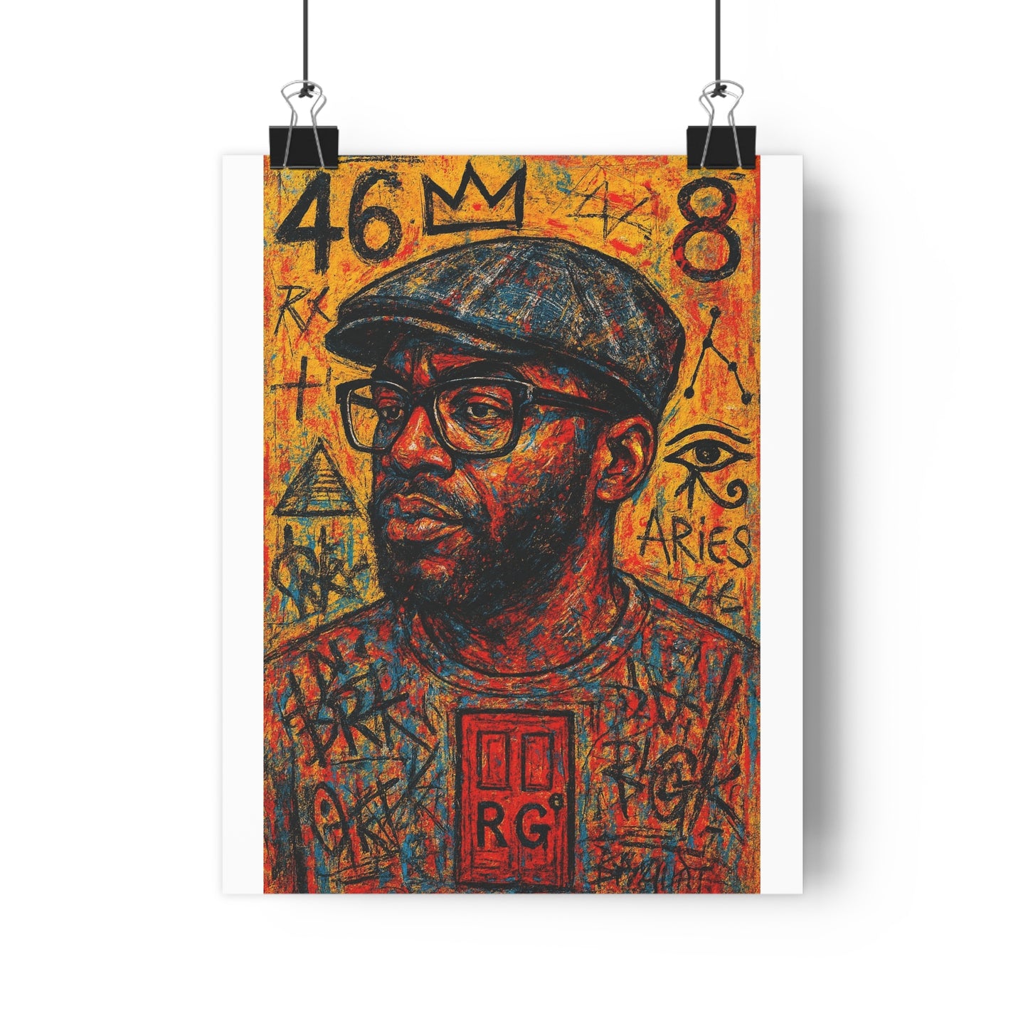 "Brotha Roman" - Vibrant Giclée Art Print, Unique Wall Decor, Home Aesthetics, Gift for Art Lovers, Personalized Interior Design, RedDoor GalLery, by Erin V Clark