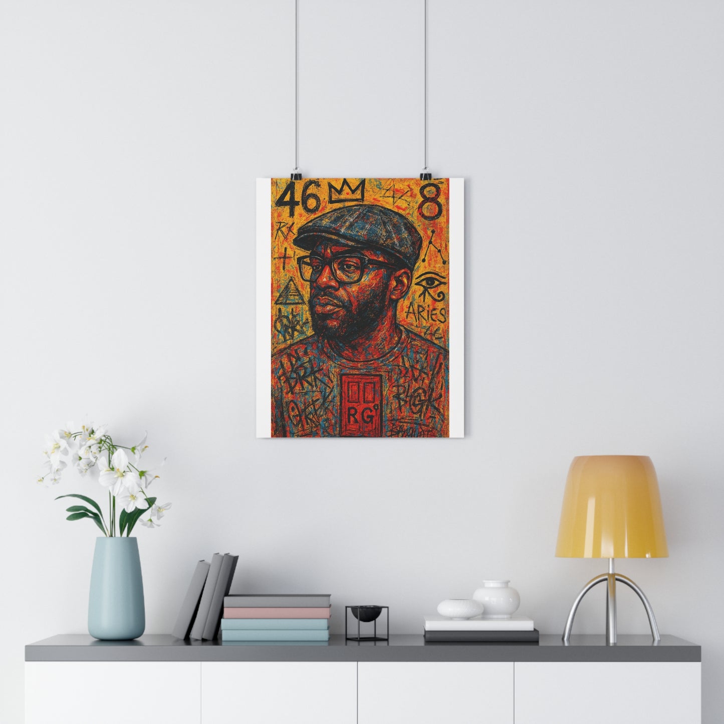 "Brotha Roman" - Vibrant Giclée Art Print, Unique Wall Decor, Home Aesthetics, Gift for Art Lovers, Personalized Interior Design, RedDoor GalLery, by Erin V Clark