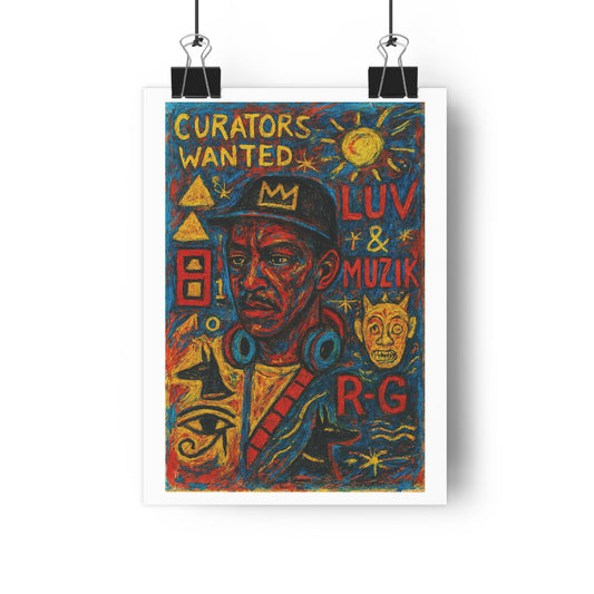 "LUV & MUZIK - Vibrant Giclée Art Print - Curators Wanted, LUV & MUZIK, Wall Decor for Music Lovers, Unique Gift Idea, Home Gallery Art